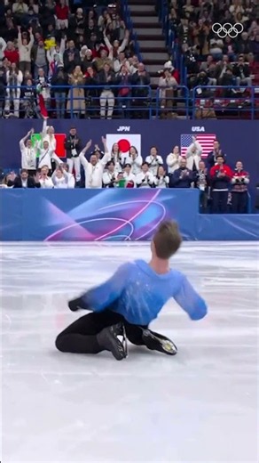 If my support system isn’t like Matteo’s, I don’t want it. 🥹 #FigureSkating #MilanoCortina2026