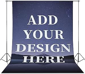 Custom Photography Cloth Personalized Backdrops for Design Your Own Photo Logo Text Non-Reflective Non-Penetrating Photoshoot Background Screen Portrait Studio Photobooth Props 56 x 79 Inches