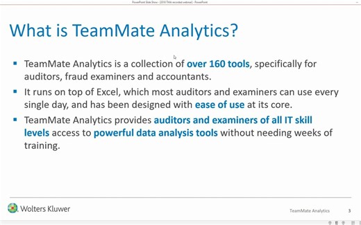 Wolters Kluwer TeamMate Analytics
