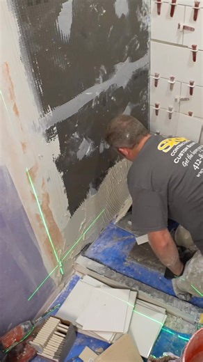 3.3K views · 23 reactions | Tiling a shower wall  #DIY #tile #bathroomremodel #homeimprovement #bathroomrenovation #bathroomremodelingteacher | Bathroom Remodelingteacher | Facebook