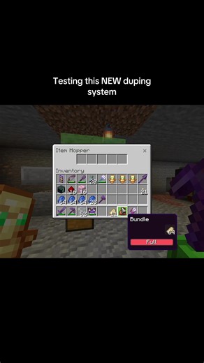 Testing a New Duping System in Minecraft