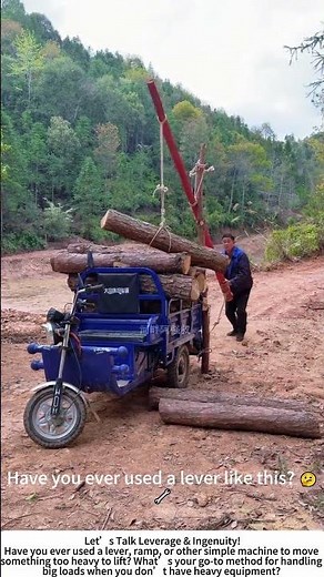 DIY Lever Loader – Hoisting Logs with Simple Physics! ⚙️