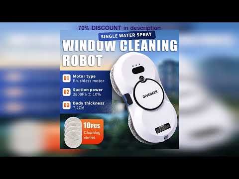 A must-have product! DIVEDEER Water spray window cleaning robot intelligent high-rise double-sided