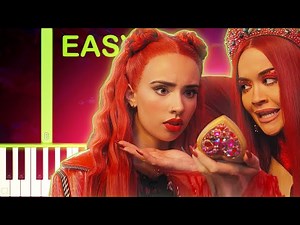 Love Ain't It | Descendants The Rise of Red - EASY Piano Tutorial - Videos For Kids