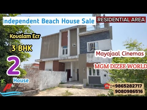 ID 1698🏠Independent House for sale chennai Ecr🏡Kovalam /Muttukadu/MGM🏠ttdc/Cinemas/Boating🏠Mr.Ashi 🏠