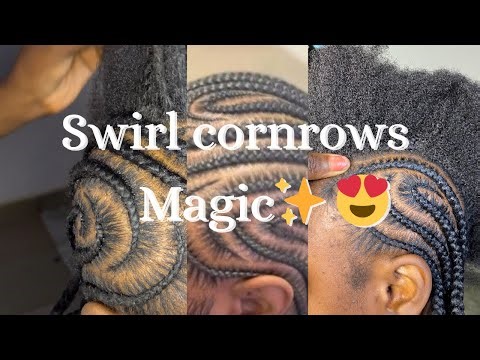 Viral Swirl Braid Style Everyone’s Asking For | Cornrow Hairstyle Tutorial❤️‍🔥