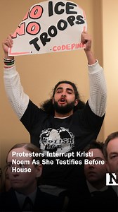 13K views · 258 reactions | Homeland Security Secretary Kristi Noem was interrupted by two Anti-ICE protesters during her opening statement before the House Homeland Security Committee. The protestors yelled to get ICE off their streets and to get ICE out of their communities. | Newsweek | Facebook