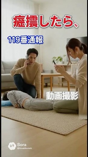 熱性痙攣なら経過観察で済むこともあります。でもてんかん発作なら対応は全く別。動画が判断を助けます。