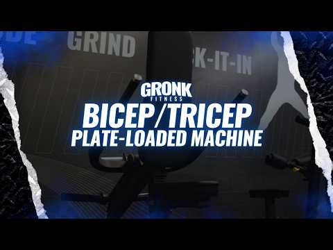 Gronk Fitness Bicep/Tricep Plate-Loaded Machine | Gronk Fitness Product Highlights