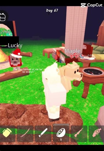 RIP Maple…died from random people raiding my camp in the middle of the forest..😭😭😭