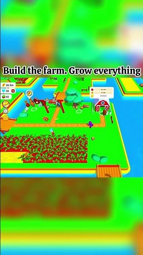 This Farm Land mobile gameplay shows a farming simulation where players harvest crops, expand land