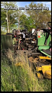 Diesel John Deere Garden Tractor Mows Tall Grass Fast