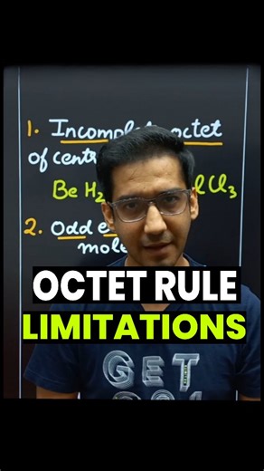 Sourabh Raina on Instagram: "Octet Rule Limitations explained in 60 sec 📚✨" "Exceptions to Octet Rule made simple 💡 #ChemistryMadeEasy" "Octet Rule has its flaws 😮 Learn the exceptions today!""