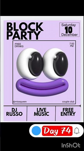 Day 74: Block Party Poster Design in Canva | Club Event Flyer Tutorial