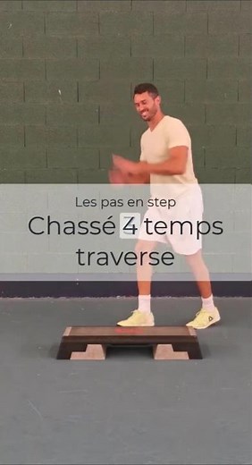 🏆 Les pas en STEP : Le chassé traverse ! Apprends le step avec moi (lien en bio) #step #stepfitness