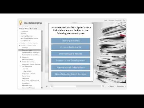 Good Documentation Practices (GDocP) Online Course