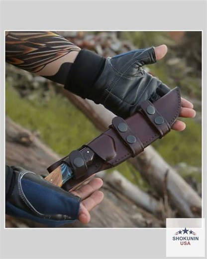 PrimalEdge Damascus Gut Hook Knife with Exotic Wenge Wood and Turquoise Handle