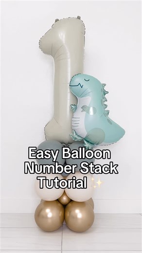 InflateDecorateCelebrate on Instagram: "Discover how to create this simple yet eye-catching custom balloon number stack—ideal for birthdays, graduations, anniversaries, or any special celebration! This beginner-friendly, step-by-step tutorial shows you how to add a personalized and professional touch to your party decor 🦖✨ . . . #balloonstack #balloon #balloondecor #balloonbouquet #numberstack"