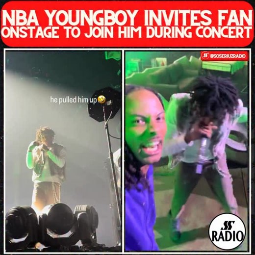 NBA Youngboy brings fan onstage to turn up with him 👏🏾 Would you join your fav artist on stage ⁉️⬇️ #nbayoungboy #fanlove #fyppppp @mbuckkks23 | soseriuzradio