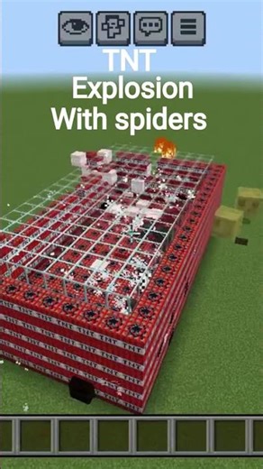 TNT explosion with spiders