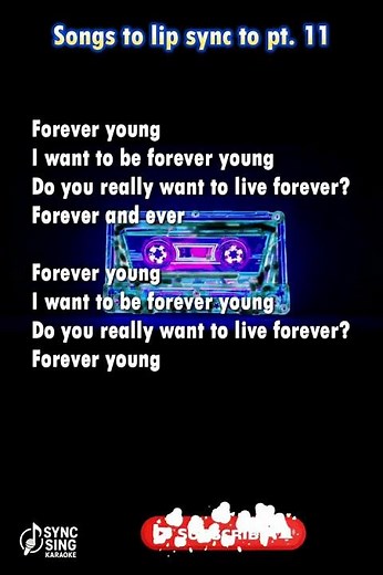 Songs to lip sync to pt. 11 | Alphaville - Forever Young #songstolipsyncto #songs #sing #lyrics