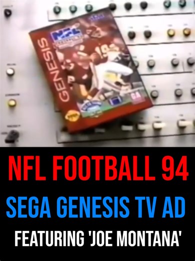 NFL Football 94 SEGA Genesis Tv Ad Featuring Joe Montana #retrogaming #segagenesis #sega #oldtvcommercials