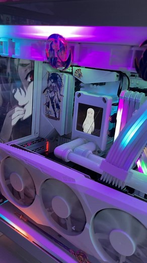 Custom High-End White Computer Case Setup