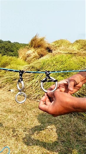 “Smart Rope Knot Through Metal Ring | Oddly Satisfying 😲”#ropeknots #oddlysatisfying #satisfyingvide