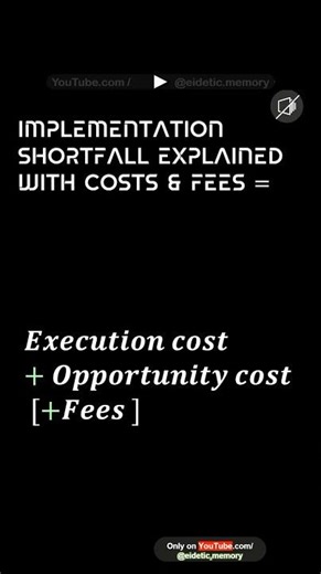 Implementation Shortfall Explained With Costs & Fees = # Economics ! Investments ! Manag
