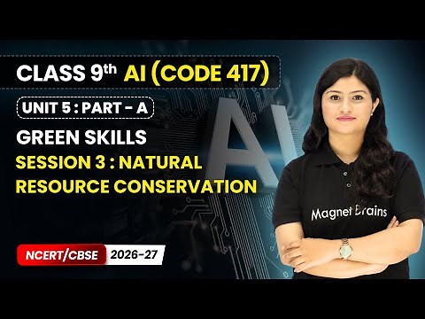 Session 3 : Natural Resource Conservation - Green Skills | Class 9 AI | Unit 5 (CODE 417) Part A
