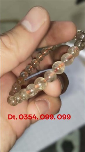 Feng Shui bracelet crafted from genuine natural red rutile quartz, 7mm size | Price: 300k