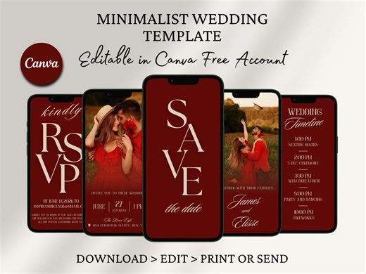 Animated Save the Date Video Invitation Wedding Invite Red Wedding Invitation Video Invite Wedding Animated Invites Save the Dates Invites - Etsy
