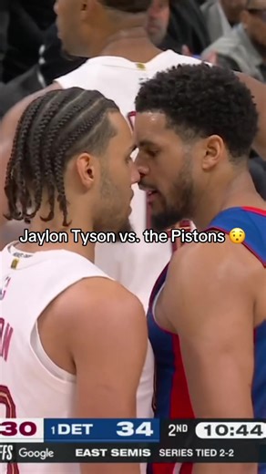 Tyson was charged with a tech after the play. #nba #basketball #cavs #pistons #nbaplayoffs