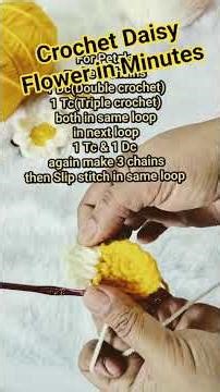 Easy Crochet Daisy 🌼 | Beginner Friendly #shorts