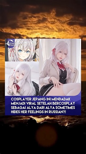 cewek cosplayer jepang ini jadi anime .. #shorts