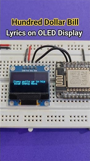 Lana Del Rey - Hundred Dollar Bill (lyrics) | Arduino OLED Display Project #lanadelreylyrics #music