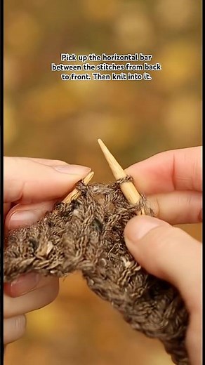 M1R Increase Stitch in Knitting