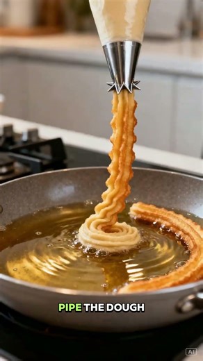 Perfect Homemade Churros in 40 Seconds – Crispy Outside, Soft Inside + Nutella Dip!