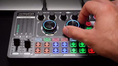 KILOGOGRAPH Podcast Sound Board F999 - Music Mixer Board for PC, DJ Mixer for Beginners, Audio Interface