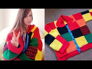 CROCHET EASY PATCHWORK CARDIGAN | Crochet The Iconic Patchwork Cardigan Tutorial