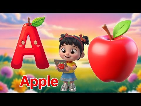 Phonics Song 2 with TWO Words in 3D - A For Apple🍎🍏- ABC Alphabet Songs with Sounds for Children's