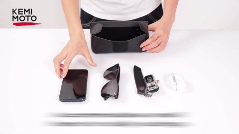 KEMIMOTO Motorcycle Windshield Bag with Mounting Bracket for 37mm Windshield Two Pocket Windscreen Pouch Storage Bag Compatible with King-Size or Compact Windshields Road King 1995-2023 2024 Softail