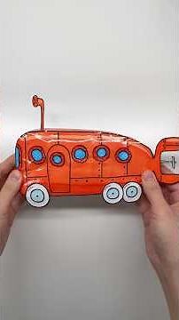 🚌SpongeBob BUS Paper Squishy Book! 스폰지밥 스티커북 #papercraft