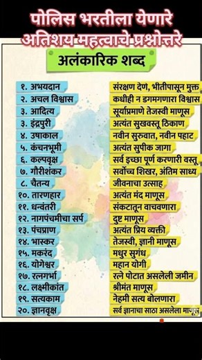 Police Bharti Paper Solution 2025 || Police Bharti Imp MCQ in Marathi#shorts