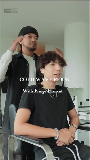 Cold Wave Perm with Fringe Haircut Transformation