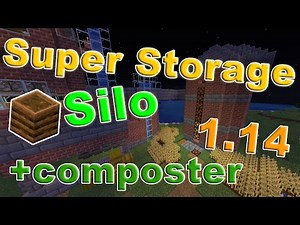 Minecraft Silo Storage System with composter | Easy redstone
