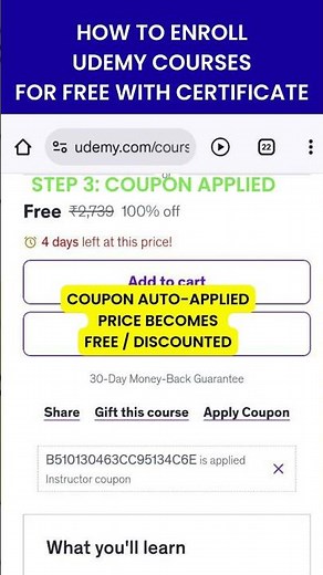 How to Enroll Udemy Courses for FREE in 2026 (Using Coupons with Certification) #udemy #courses