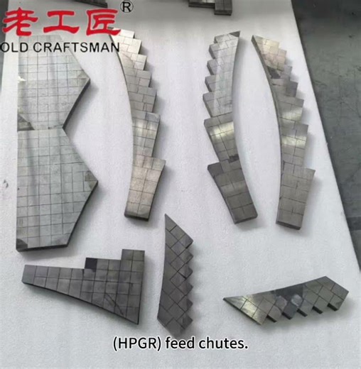ZZ Old Craftsman® - Tungsten Carbide Vacuum Brazed Wear Plates for HPGR Feed Chutes