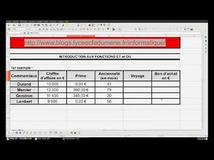 Tuto vidéo : La fonction ET dans LibreOffice Calc