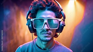 Technologyinduced disorientation in pixelated confusion. Concept Digital culture, Information overload, Virtual reality, Cognitive dissonance, Tech addiction